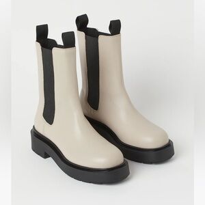 Genuine Leather H&M Premium Selection Chunky Chelsea
